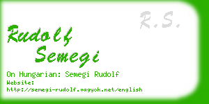 rudolf semegi business card